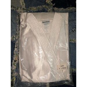 Vintage Women's 1980's Ivory Anthony Richards Satin Robe XL Long Sleeve